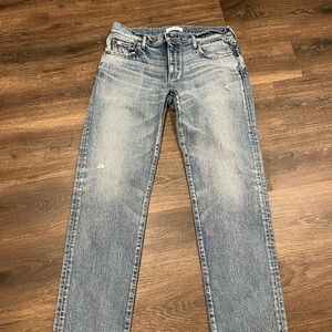 Moussy Light Blue Straight-Leg Men's Jeans
